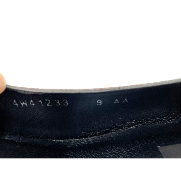 STUART WEITZMAN LIGHT BROWN FAUX SNAKESKIN HEELS - Picture 8 of 8